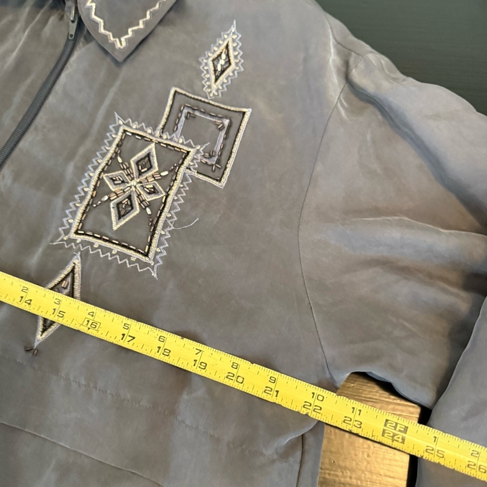 Vintage Saint Germain Paris 100% silk beaded‎ jacket - Picture 5 of 6